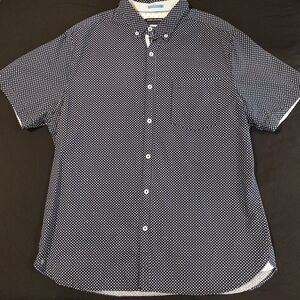 Denim & Flower Shirt Men XL, By Ricky Singh, Slim Fit, Blue Cotton **READ**